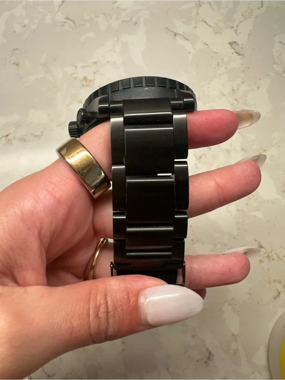 Nixon Black Stainless Chronograph Watch